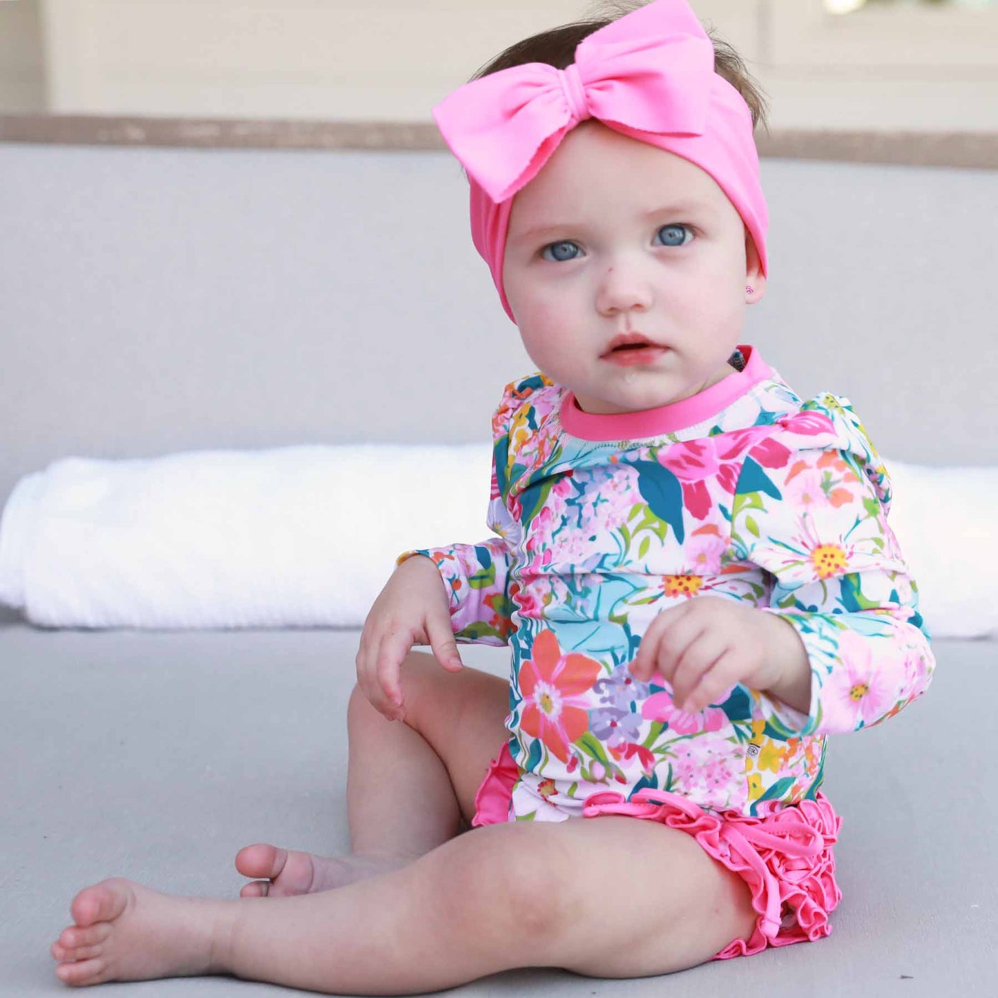 Swim Bow | Pink Blooms