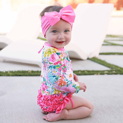 Swim Bow | Pink Blooms
