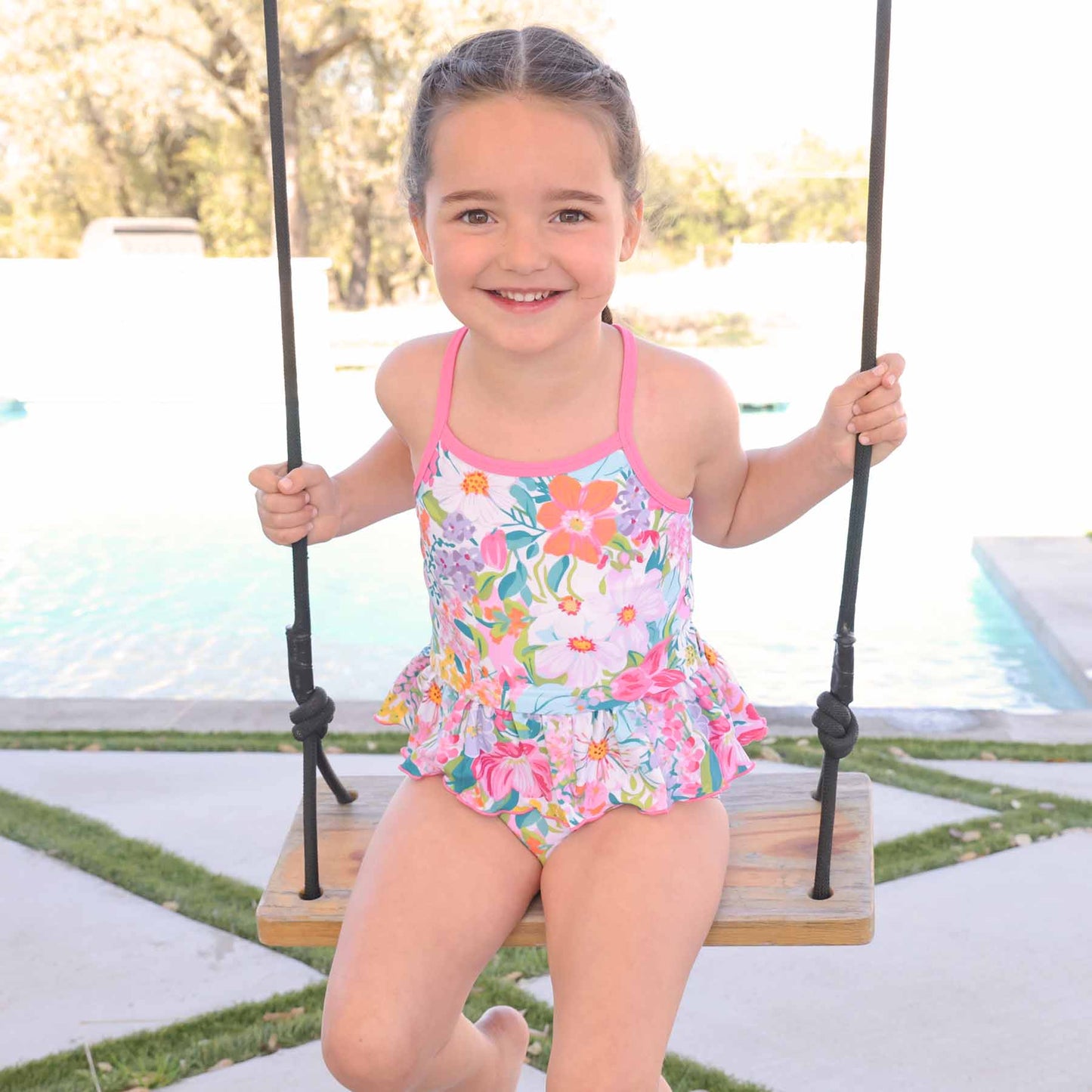 Two-Piece Strappy Tankini | Seaside Blooms