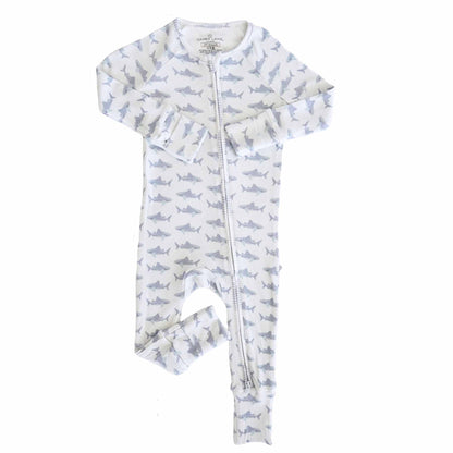 Beachy Waffle Bamboo Convertible Zip Rompers