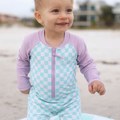 Long Sleeve Rash Guard Swim Romper Shortie | All Prints