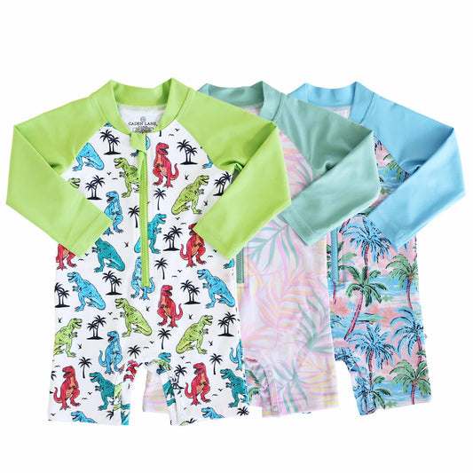 Long Sleeve Rash Guard Swim Romper Shortie | Best Sellers
