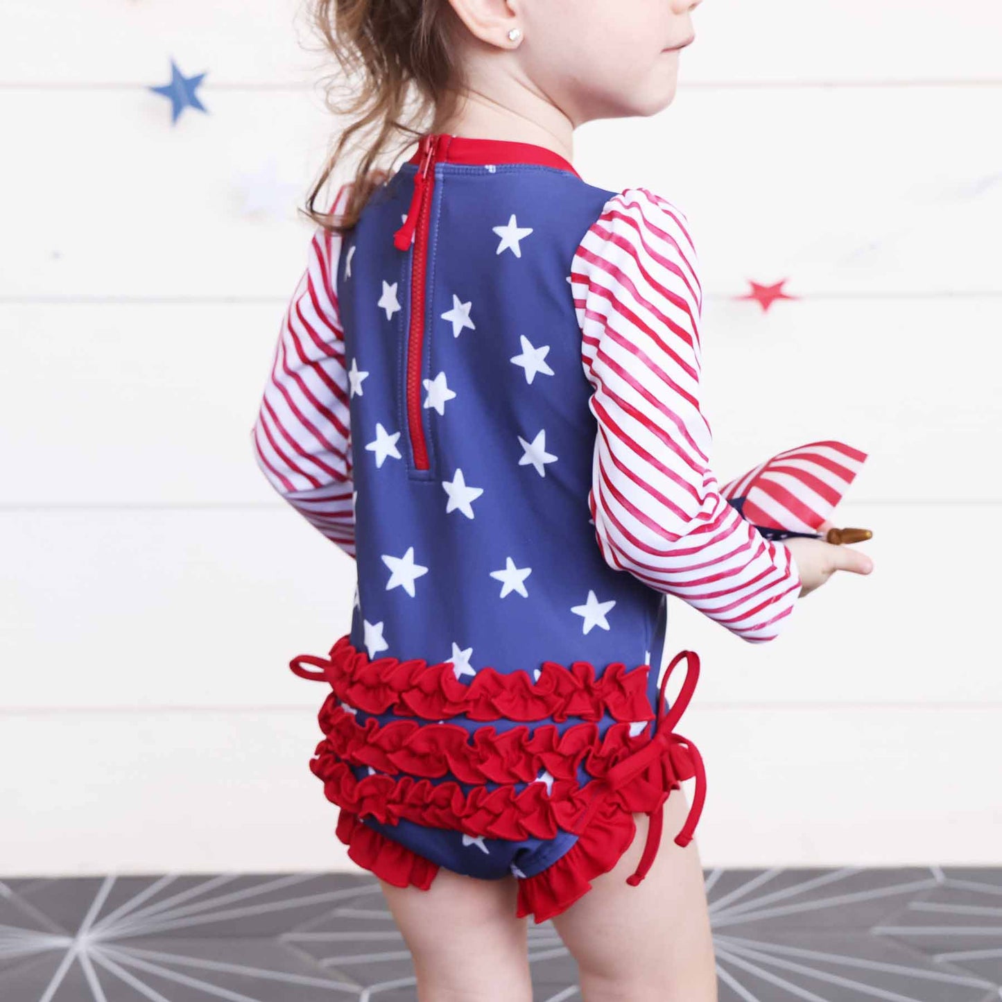 Long Sleeve Rash Guard With Ruffle Bottom | Best Sellers