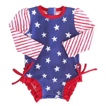 Long Sleeve Rash Guard With Ruffle Bottom | Best Sellers