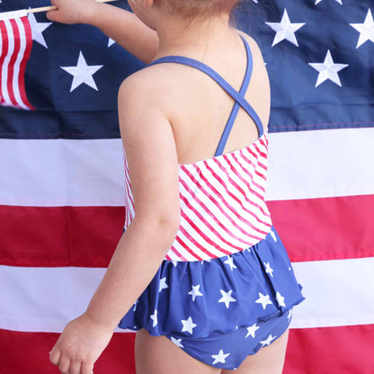 Two Piece Strappy Tankini | Star-Spangled Summer