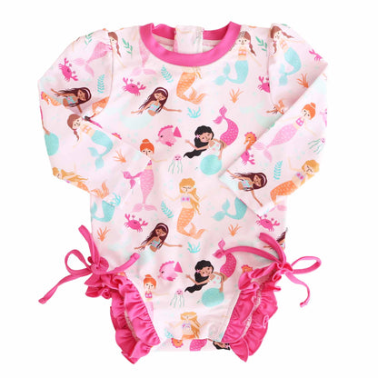 Long Sleeve Rash Guard With Ruffle Bottom | Best Sellers