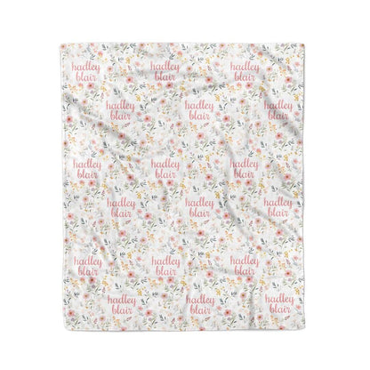 Winnie's Wildflowers Personalized Kids Blanket