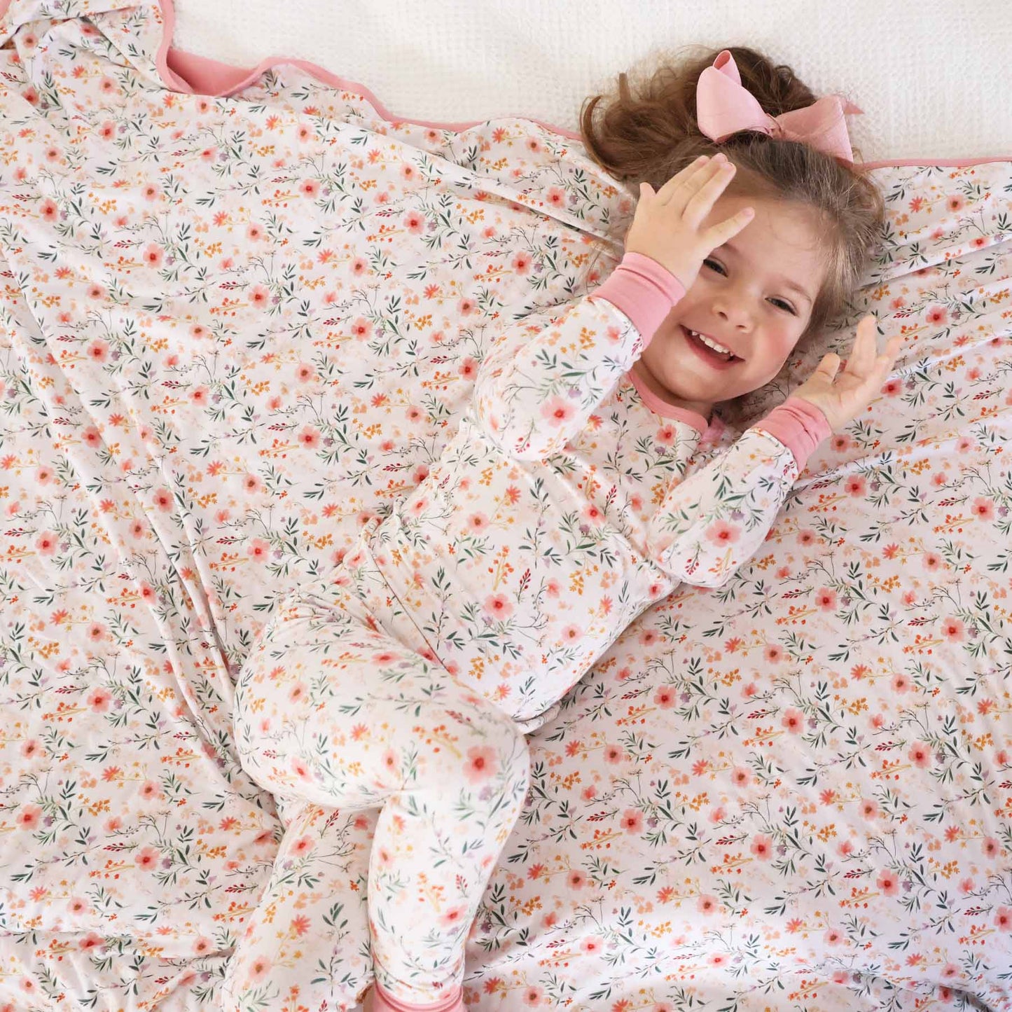 Winnie's Wildflowers Double Sided Bamboo Blanket