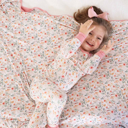 Winnie's Wildflowers Double Sided Bamboo Blanket