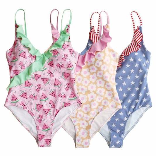 Women's Ruffled One-Piece Swimsuit | All Prints